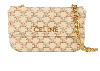 Triomphe Matelasse Chain Shoulder Bag, front view